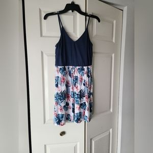 Roxy monstera hibiscus print sundress size small